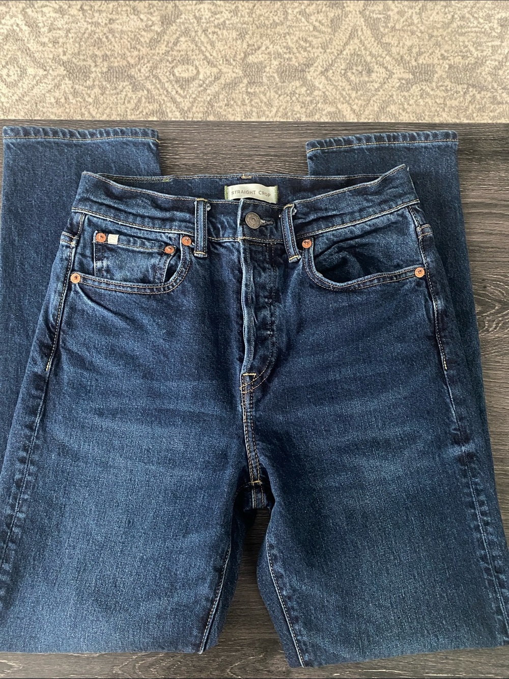American Eagle Outfitters (AE 77) Dark Blue Straight Leg Jeans